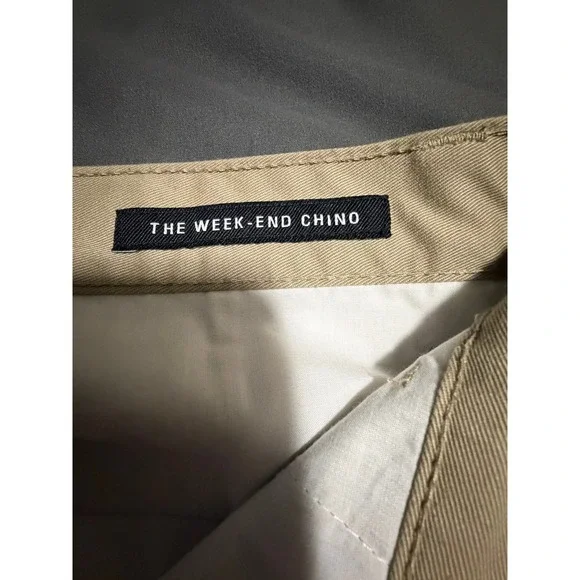 RVCA The Week-End Chino Mens 34 Khaki Tan Slim Straight Pants - Picture 4 of 5